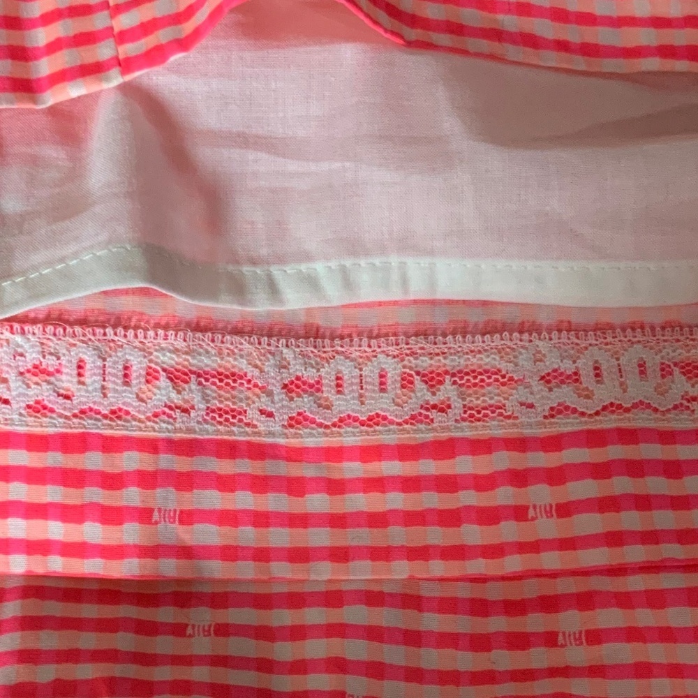 Lily Pulitzer Lowe Fiesta Pink Strapless Gingham Cotton Dress Size 4 - Picture 6 of 9